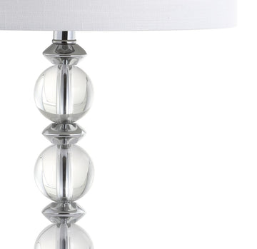 Paul 26" Crystal/Metal LED Table Lamp - JONATHAN Y